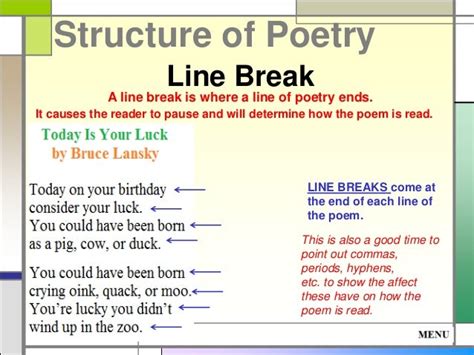 What are line breaks in poetry, and how do they dance with the rhythm of silence?