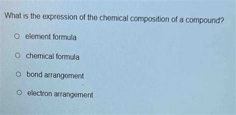 what is the expression of the chemical composition of a compound